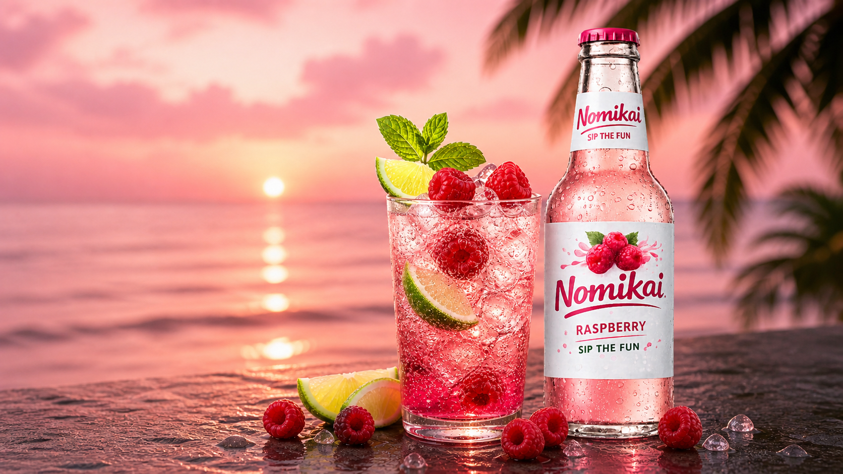 Raspberry Fizz cocktail